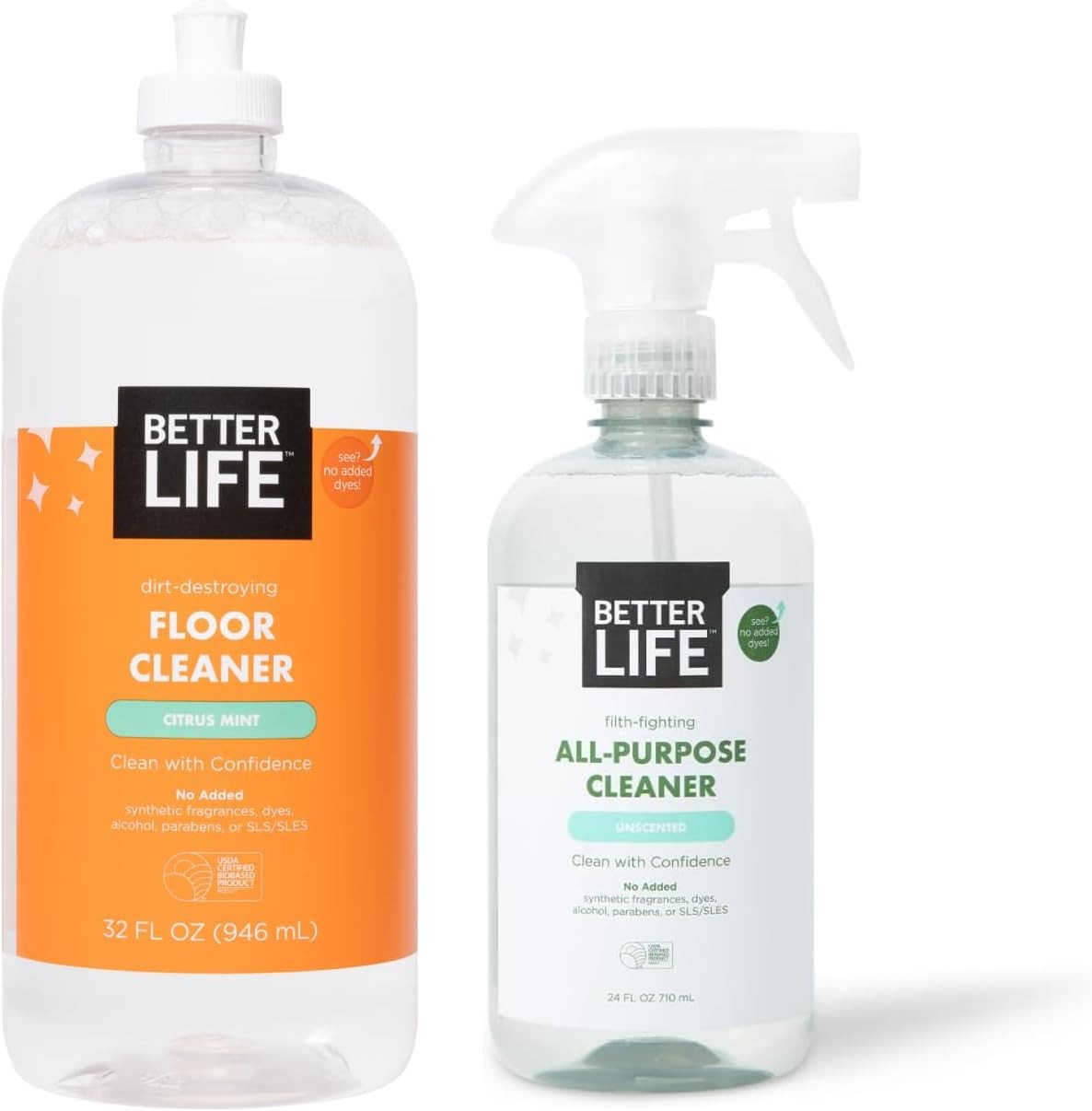 Better Life What Everywhere All-Purpose Spray, Naturally Derived Formula, 32 Fl Oz Spray Bottle