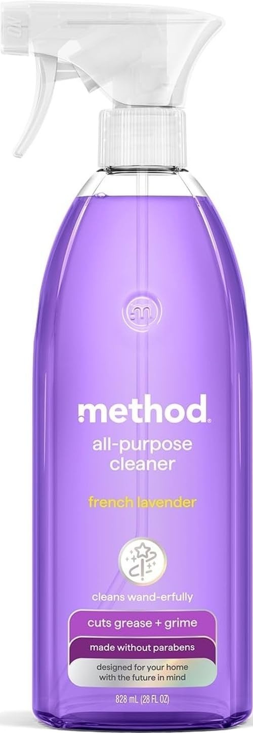 Method All-Purpose Cleaner, French Lavender Scent, Plant-Based Formula, 28 Fl Oz Spray Bottle