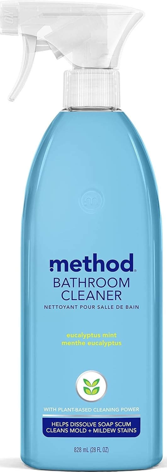 Method Bathroom Cleaner, Eucalyptus Mint Scent, Plant-Based Formula, 28 Fl Oz Spray Bottle